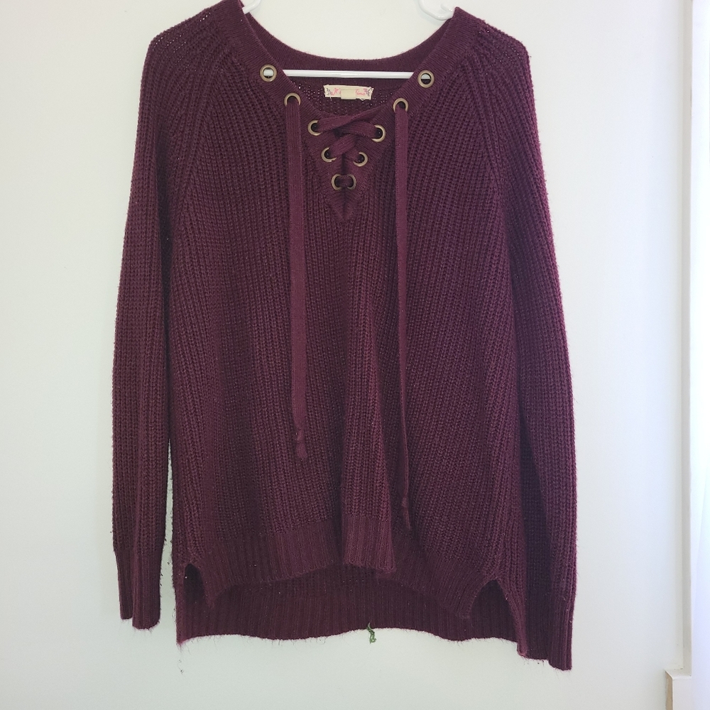 Wine colored sweater